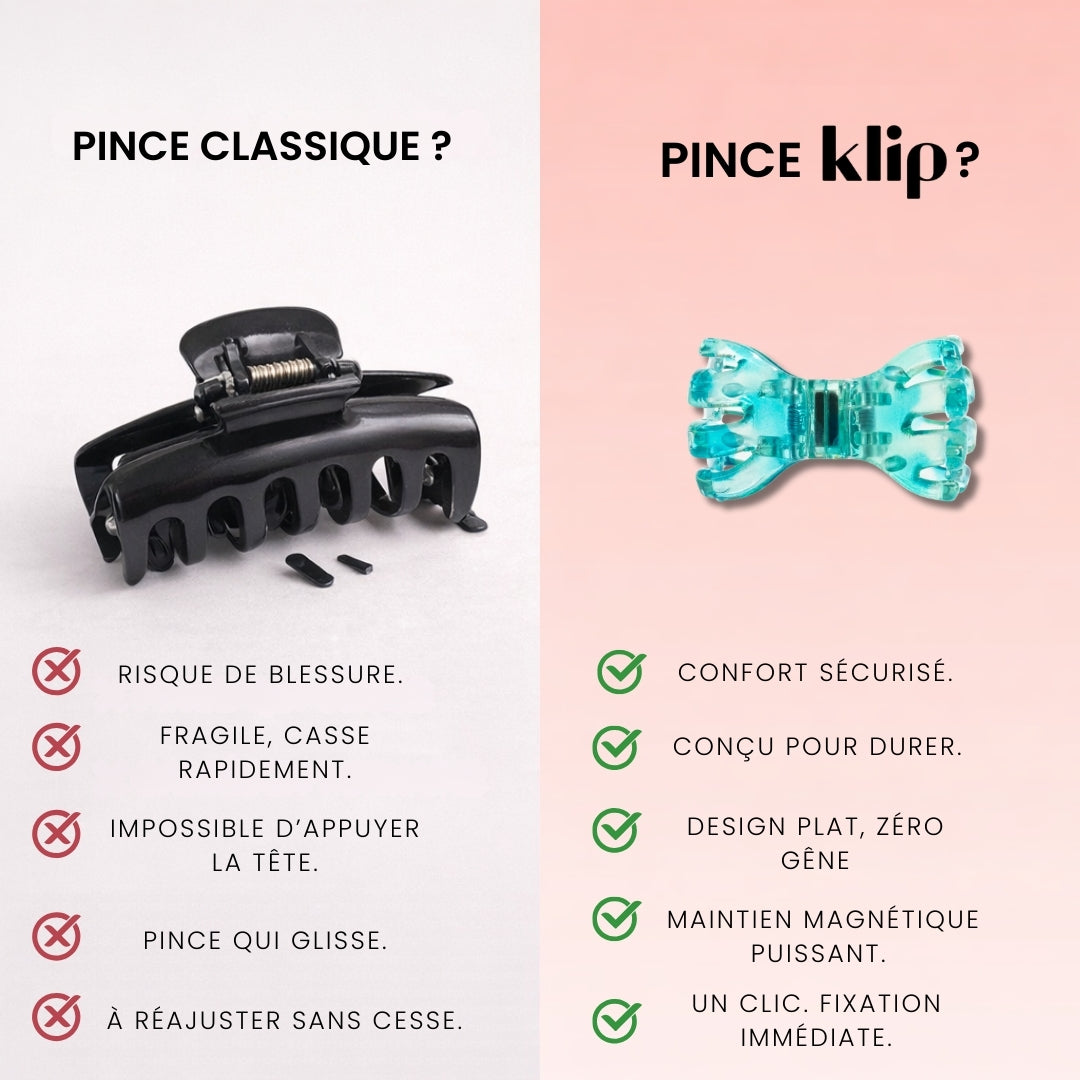 Klip Papillon Black - Barette aimantée - Lot de 3